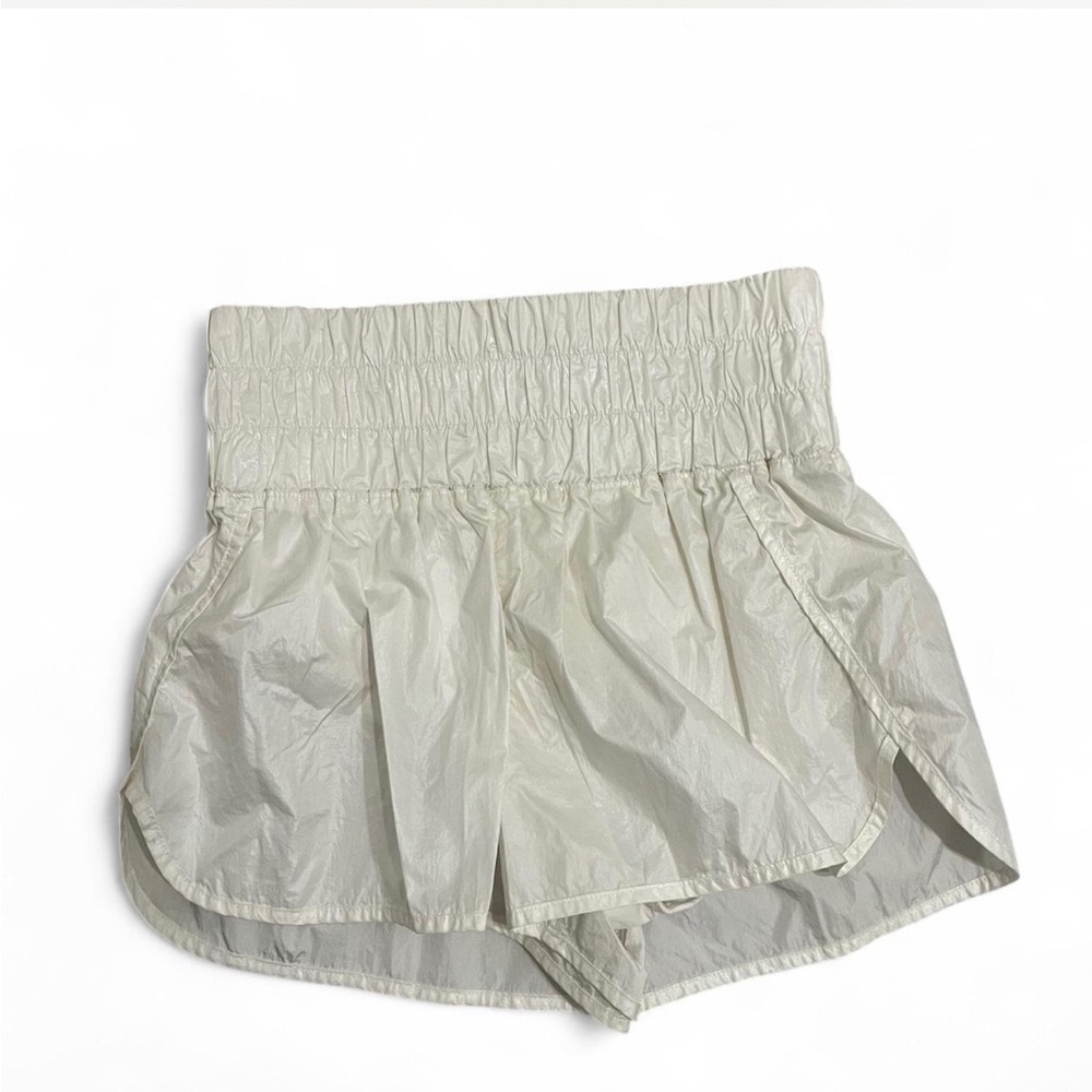Free People Cream Athletic Shorts